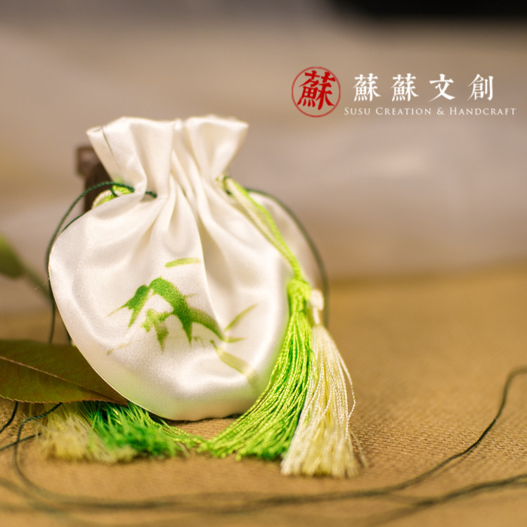 diy苏绣香囊古风汉服情人节荷包