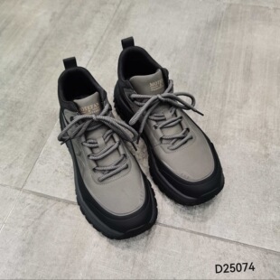 都市星期天专柜正品2025新款牛皮男鞋休闲鞋皮里鞋厚底增高老爹鞋