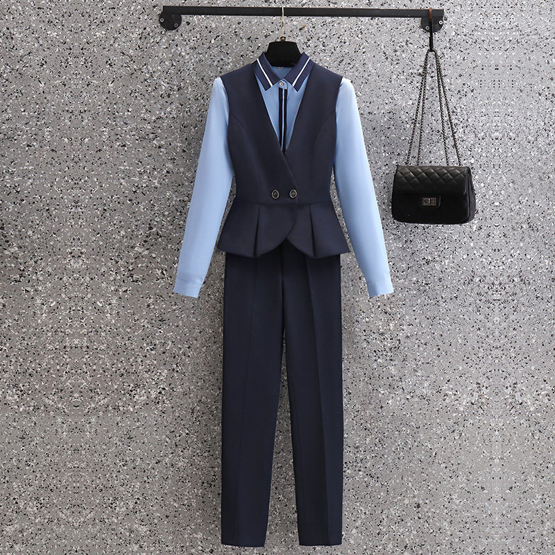 工作服套装女秋季职业气质空姐职业装前台美容院珠宝店售楼部工装