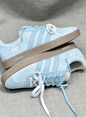 定制球鞋 adidas  VL COURT 2.0 经典防滑耐磨 低帮板鞋 男女休闲