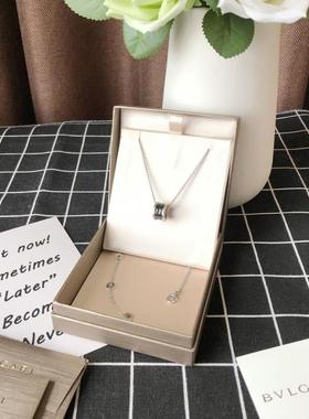 奢侈品宝格丽慈善款黑陶瓷银项链