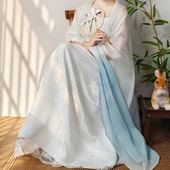 汉服提花内衬裙蕾丝花边内衬裙旗袍防走光内搭里衬洋气打底半身裙