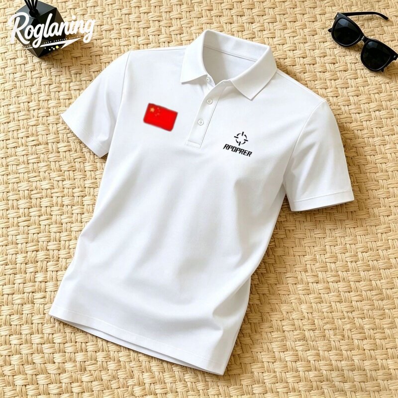 POLO衫国服男士速干短袖体育老师翻领T恤健身教练蓝球服定制