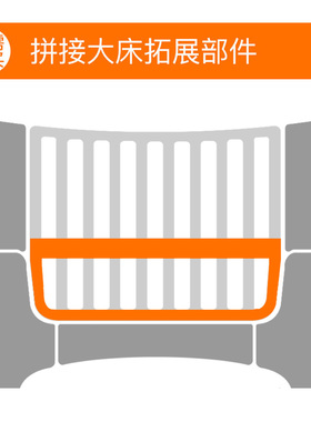 soerer儿童床K9婴儿床成长拓展加长选购配件部件拼接大床P9-1