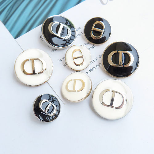 金属纽扣黑白圆形男女服装
