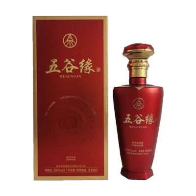 永不分梨39度五谷缘500ml固态法浓香型白酒口感绵密香甜 口口留香