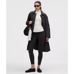 海外代购lululemon/露露乐蒙女士棉服保暖防风长款黑色冬季通勤