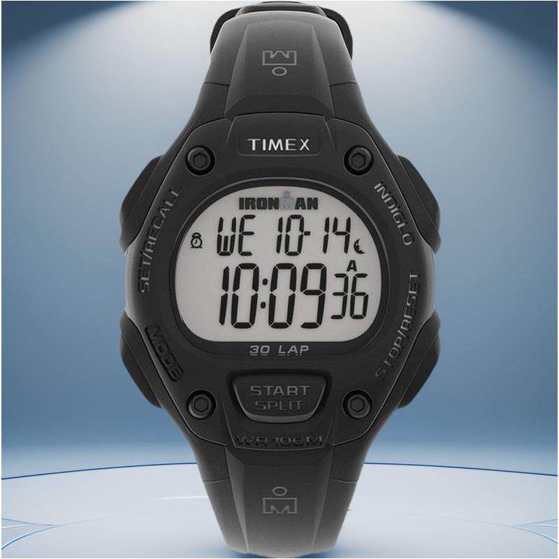 代购天美时Timex Unisex Ironman钢铁侠经典30手表黑色树脂表带