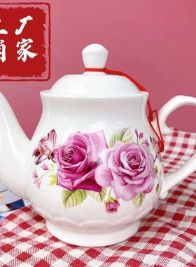 陶瓷耐高温大小容量过滤陶瓷壶开水凉水壶防爆茶水壶家用饭店通用