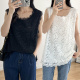 宽松显瘦无袖 胖MM夏季 t恤吊带背心女 蕾丝衫 上衣打底衫 300斤大码