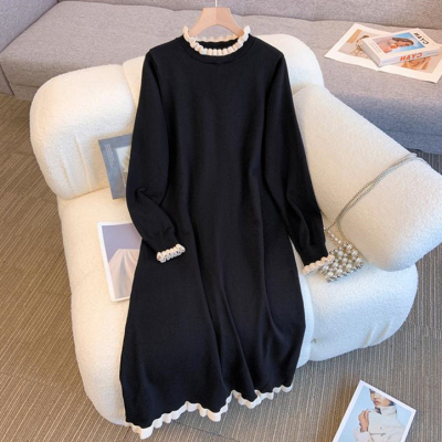 秋冬大码针织连衣裙韩版高级感