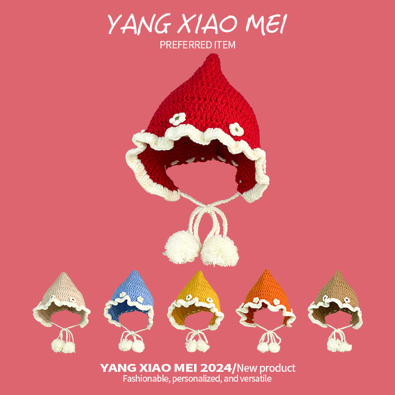 甜美可爱手工针织童话小红帽