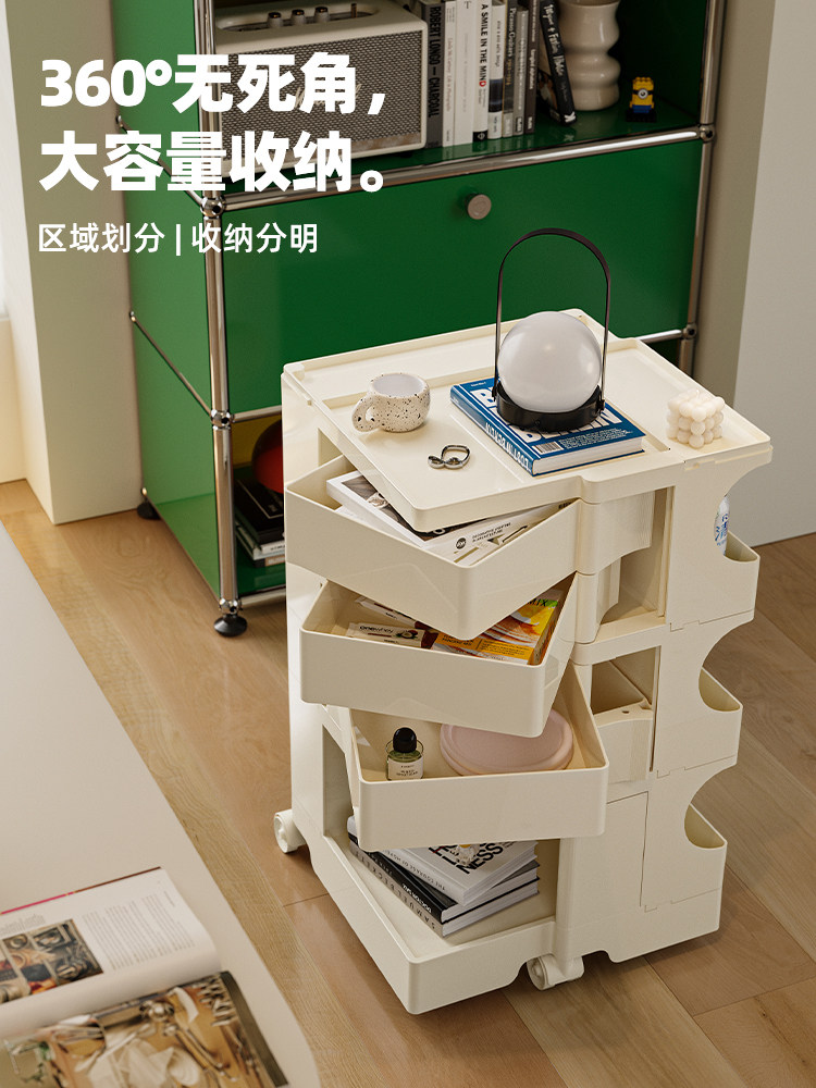 Authentic Taobao: Premium Ankara Red Movable Storage Cabinet - Product image 2