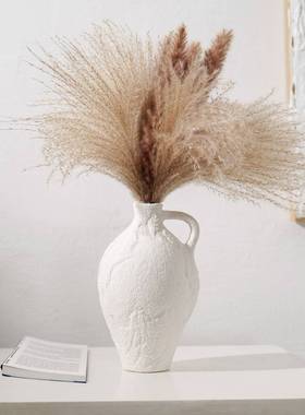 陶瓷花瓶素烧工艺品白色小口陶瓷