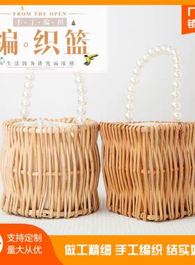 韩版柳编篮手工编织篮喜铺包装盒