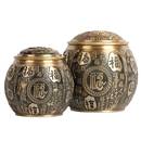 茶叶罐 奖状 百福茶叶罐 奖章 证书定制铜 茶具摆件奖杯 拉丝款