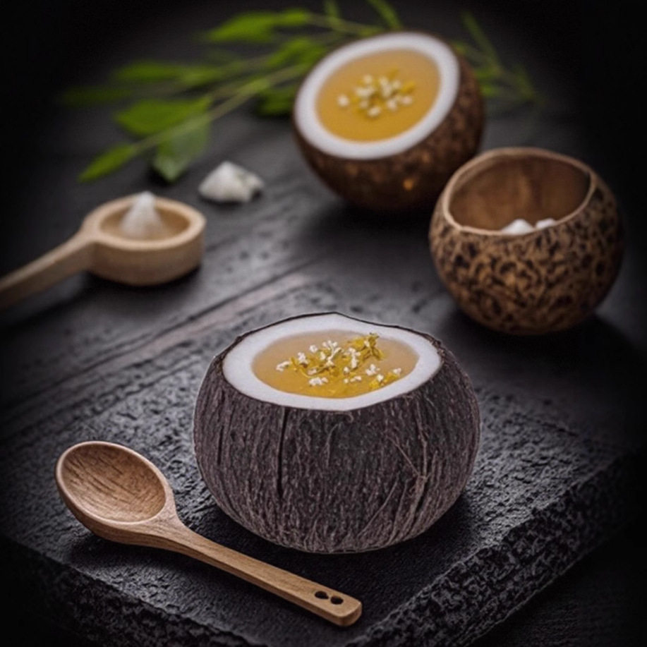 榛珍居椰子巧克力布丁硅胶模具图片