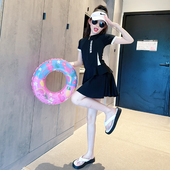 泳装 女童泳衣2026新款 儿童连体裙式 女大童网红公主风泡温泉游泳衣