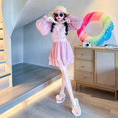 泳装 女童高颜值泳衣2026新款 儿童防晒裙式 女大童网红公主风游泳衣