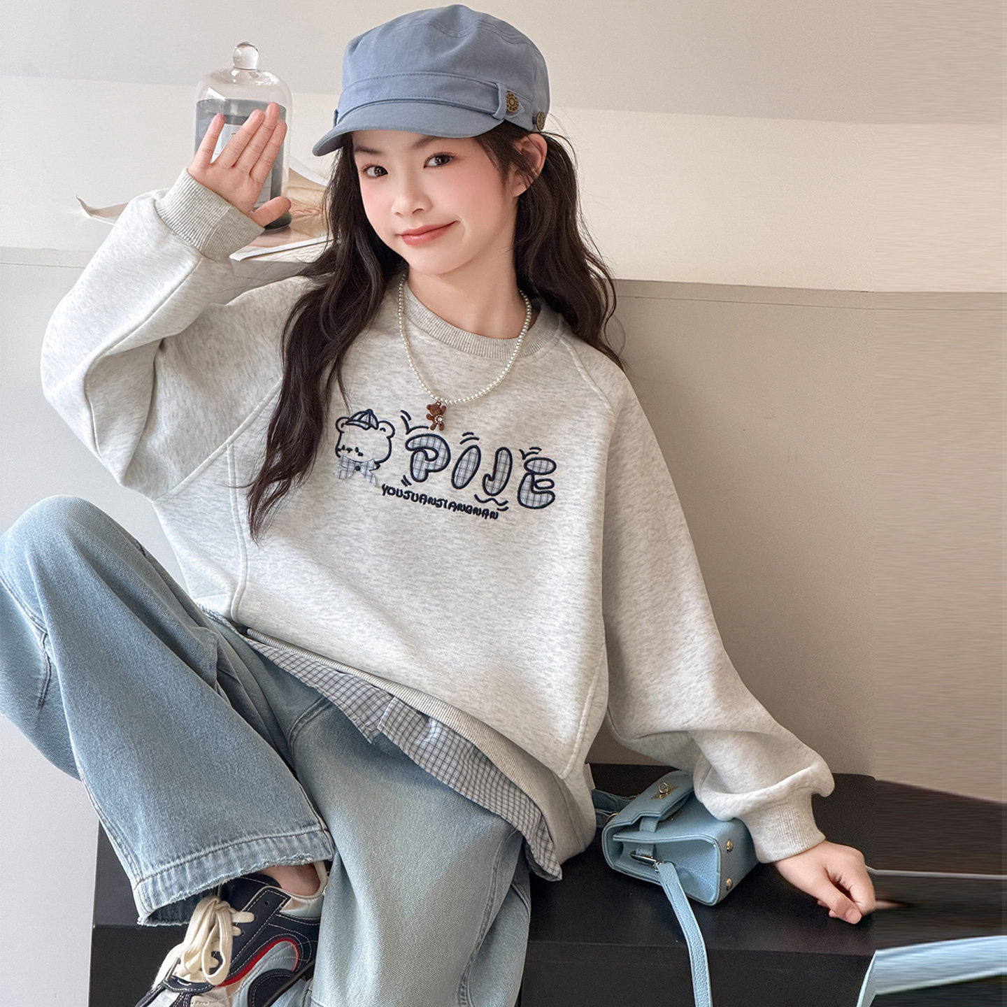 女童春装套装2026新款儿童洋气卫衣女大童春季时髦牛仔裤两件套,童装/婴儿装/亲子装,套装,淘宝优惠券,粉丝福利购,淘宝优惠卷