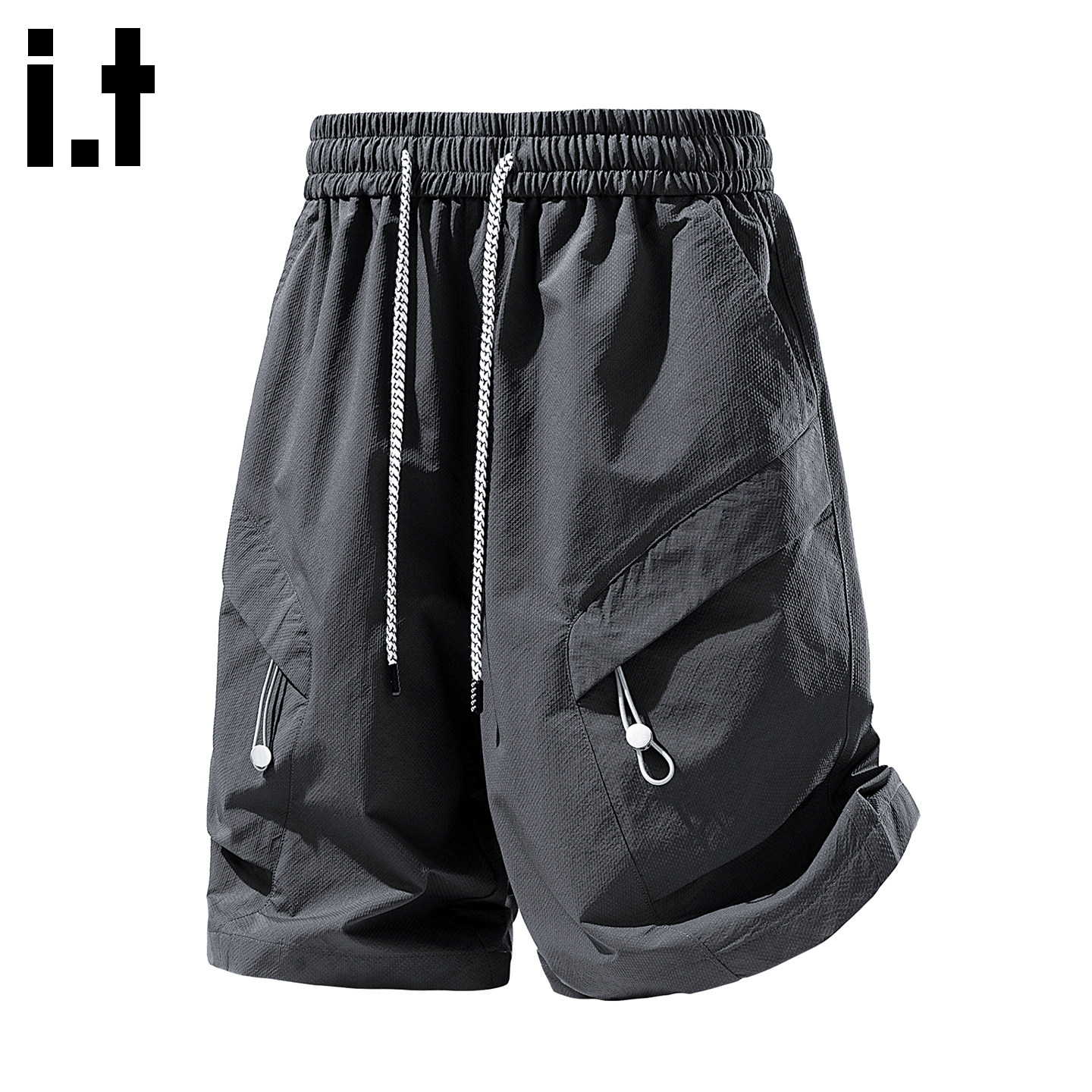 it:5cm/FIVECM美式工装短裤男夏外穿冰丝薄款运动裤潮牌五分裤子B