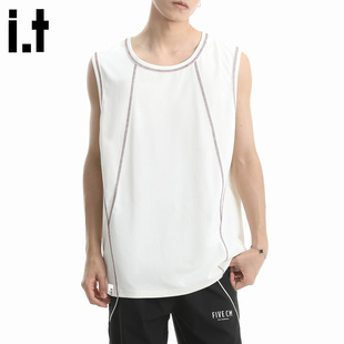 it :5cm/FIVECM解构设计感宽肩背心男夏季美式痞帅运动无袖t恤潮