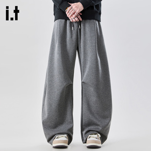 it :5cm/FIVECM春季2026新款潮牌有术立体垂感宽松弯刀裤休闲裤子