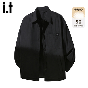 it :5cm/FIVECM轻薄保暖翻领羽绒服男女2025冬季高级感白鸭绒外套