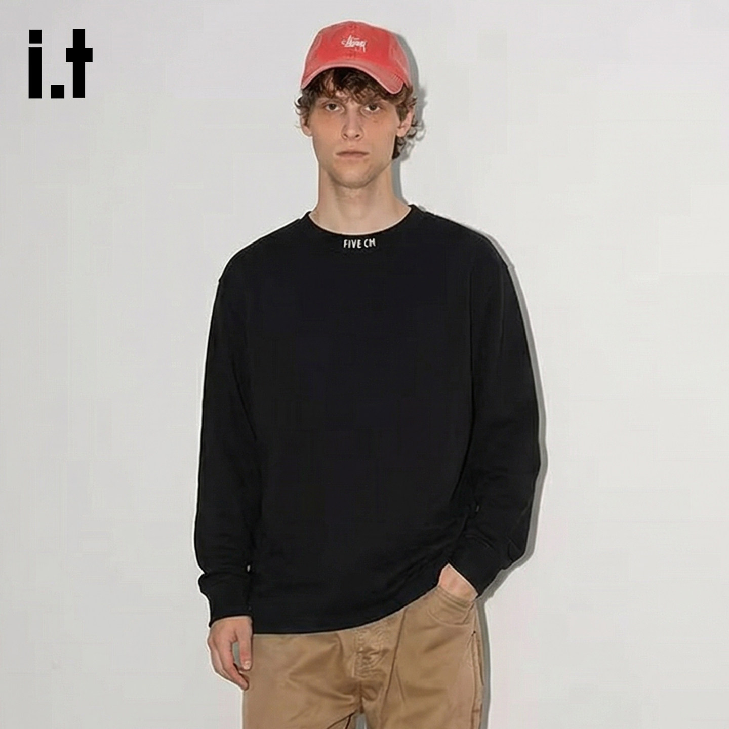 it5cm潮牌圆领长袖T恤休闲宽松