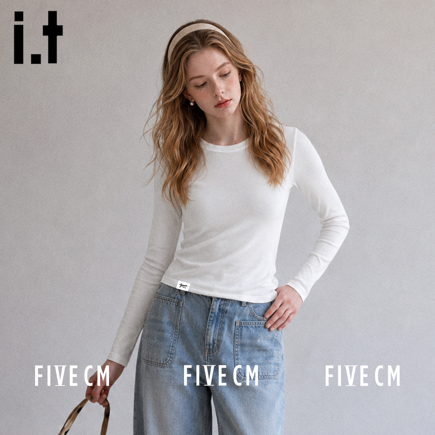 itFIVECM秋季羊毛正肩长袖女
