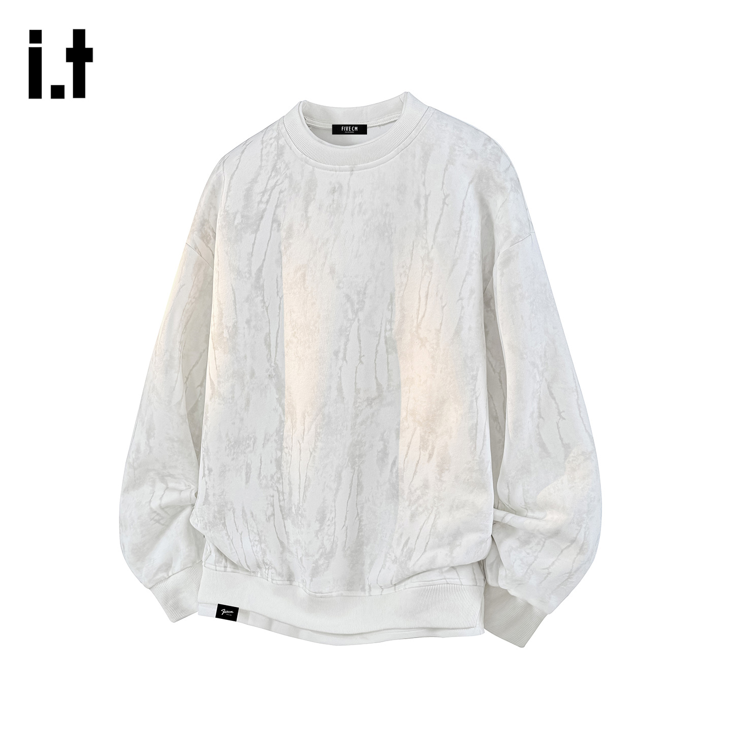 潮牌扎染圆领套头长袖卫衣