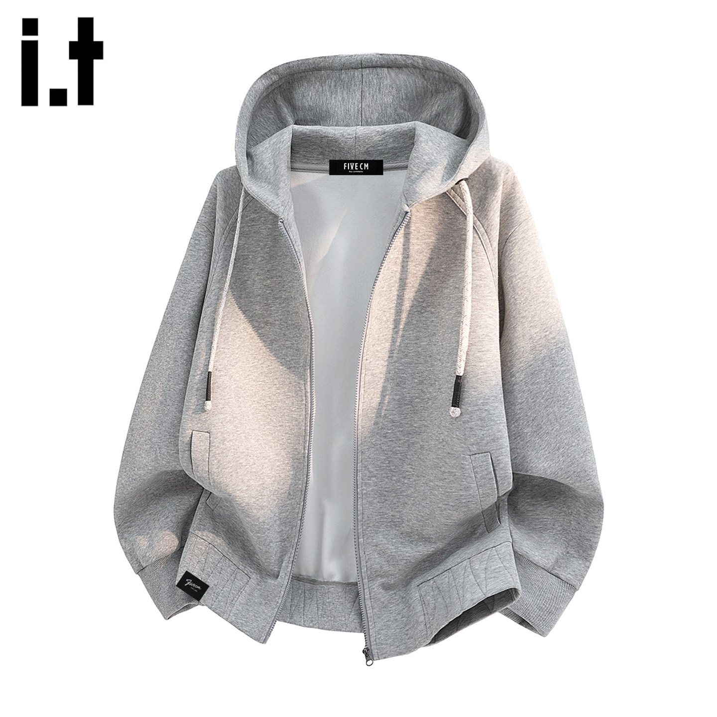 it :5cm/FIVECM2026春款显瘦连帽开衫上衣外套休闲宽松百搭卫衣男