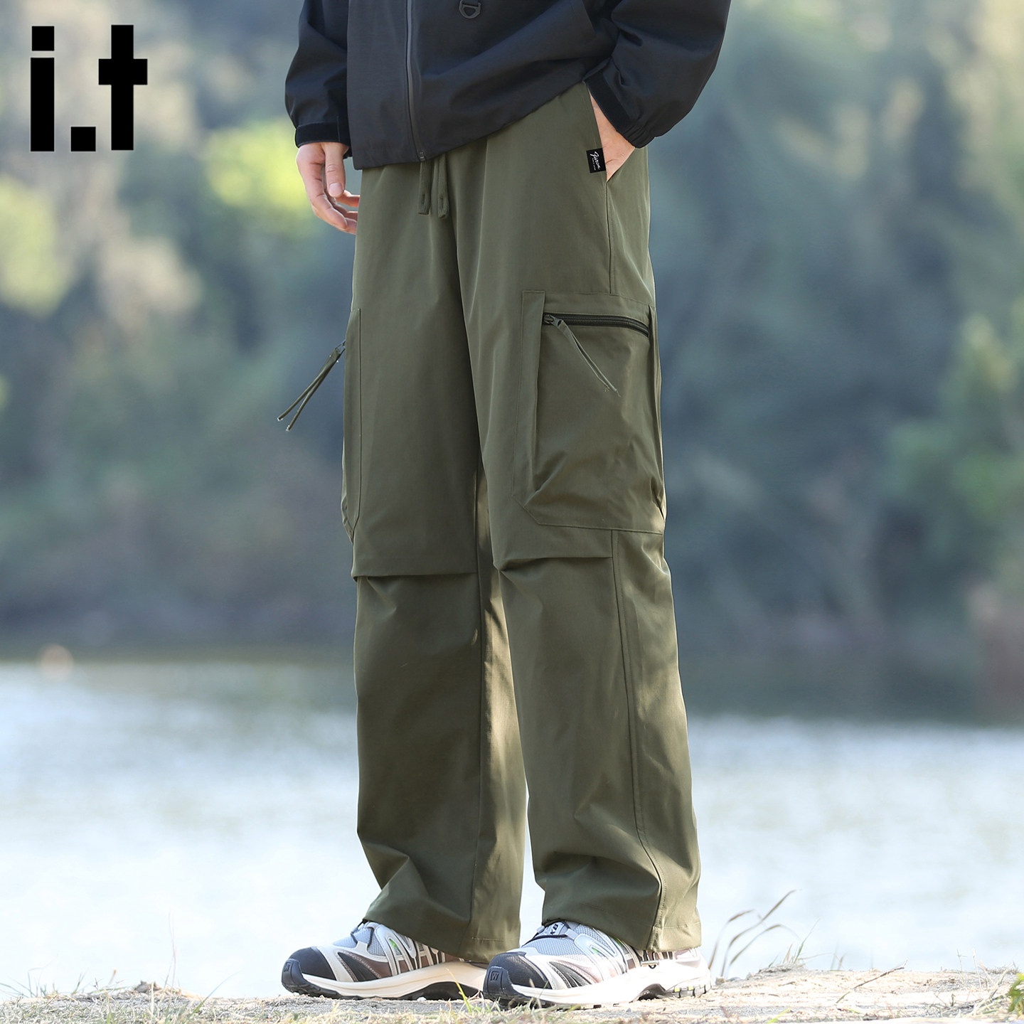 it :5cm/FIVECM2026春季流行风格防雨显瘦冲锋裤男款百搭工装长裤