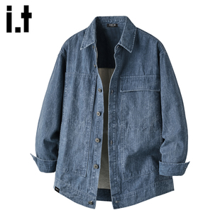 it :5cm/FIVECM牛仔夹克男2026新款潮牌工装上衣美式休闲男士外套