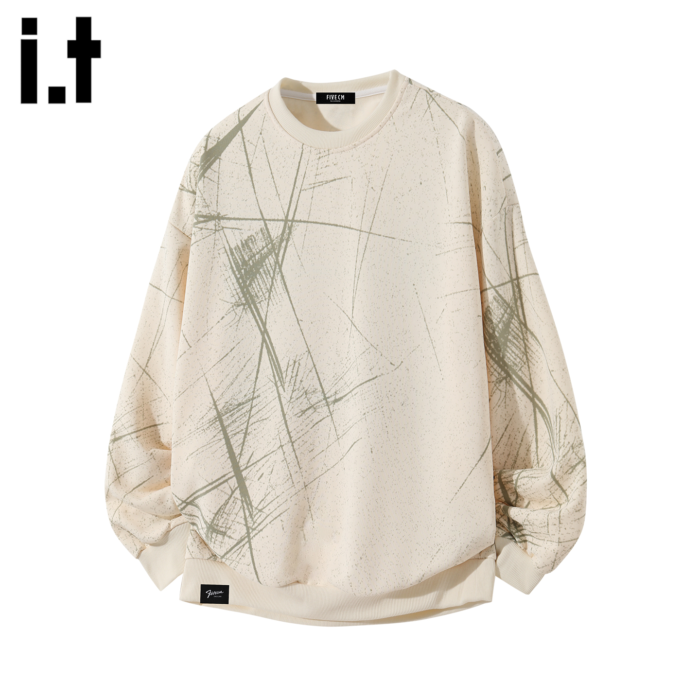 时尚青年加厚加绒宽松圆领卫衣