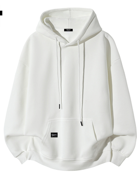 it :5cm/FIVECM白色抽绳口袋连帽卫衣男款2025新款秋冬季百搭上衣