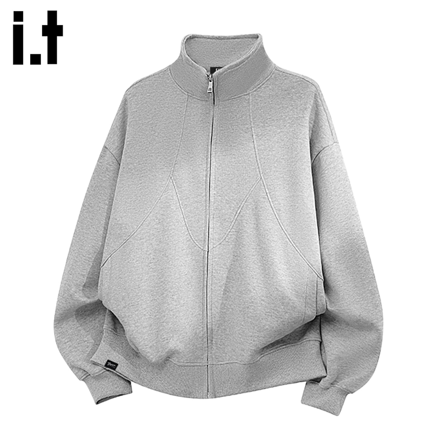 it :5cm/FIVECM美式重针织立领开衫卫衣男款春季潮流百搭时尚外套