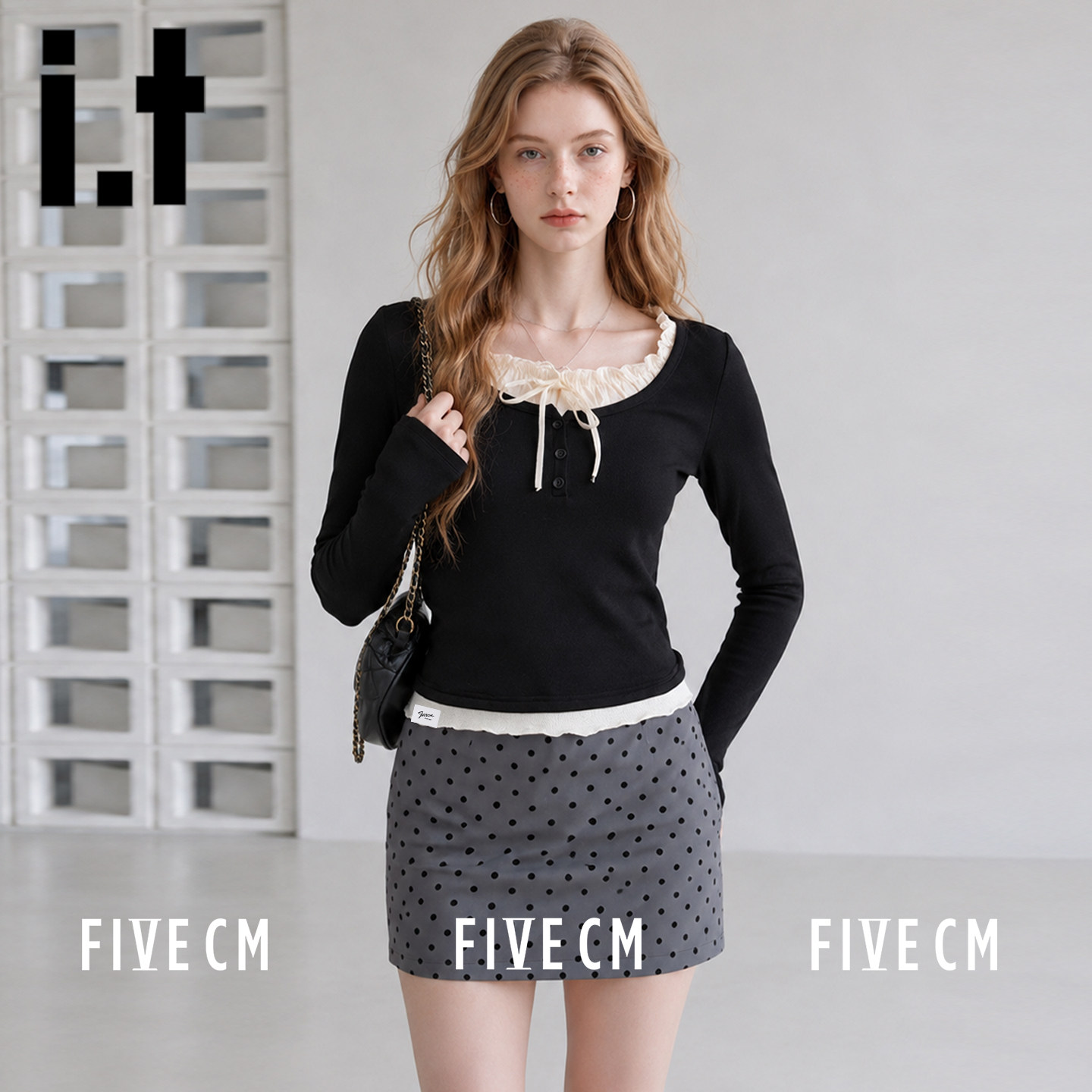 itFIVECM秋季长袖T恤女新款