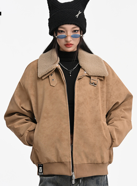 it :5cm/FIVECM秋冬夹克飞行外套男女同款宽松翻领棒球服棉服上衣