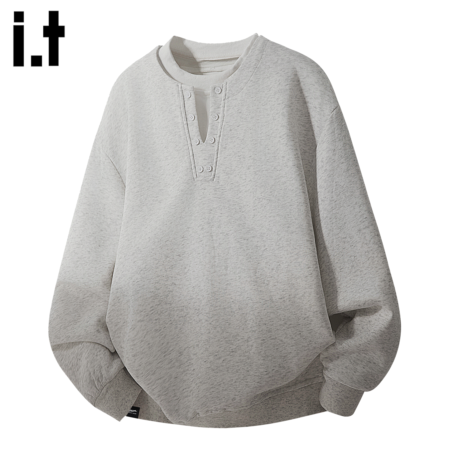 舒适时尚长袖套头聚酯纤维5cmit