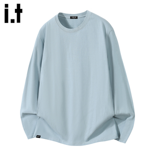 it :5cm/FIVECM潮牌休闲圆领长袖T恤男2025秋冬季宽松打底衫上衣