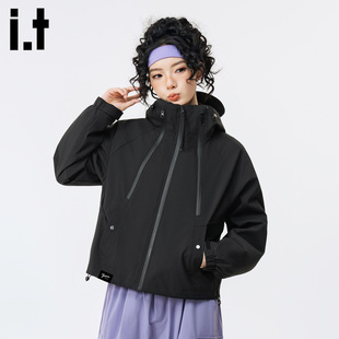 it :5cm/FIVECM短款冲锋衣女款春季新款防风防水小个子高级感外套