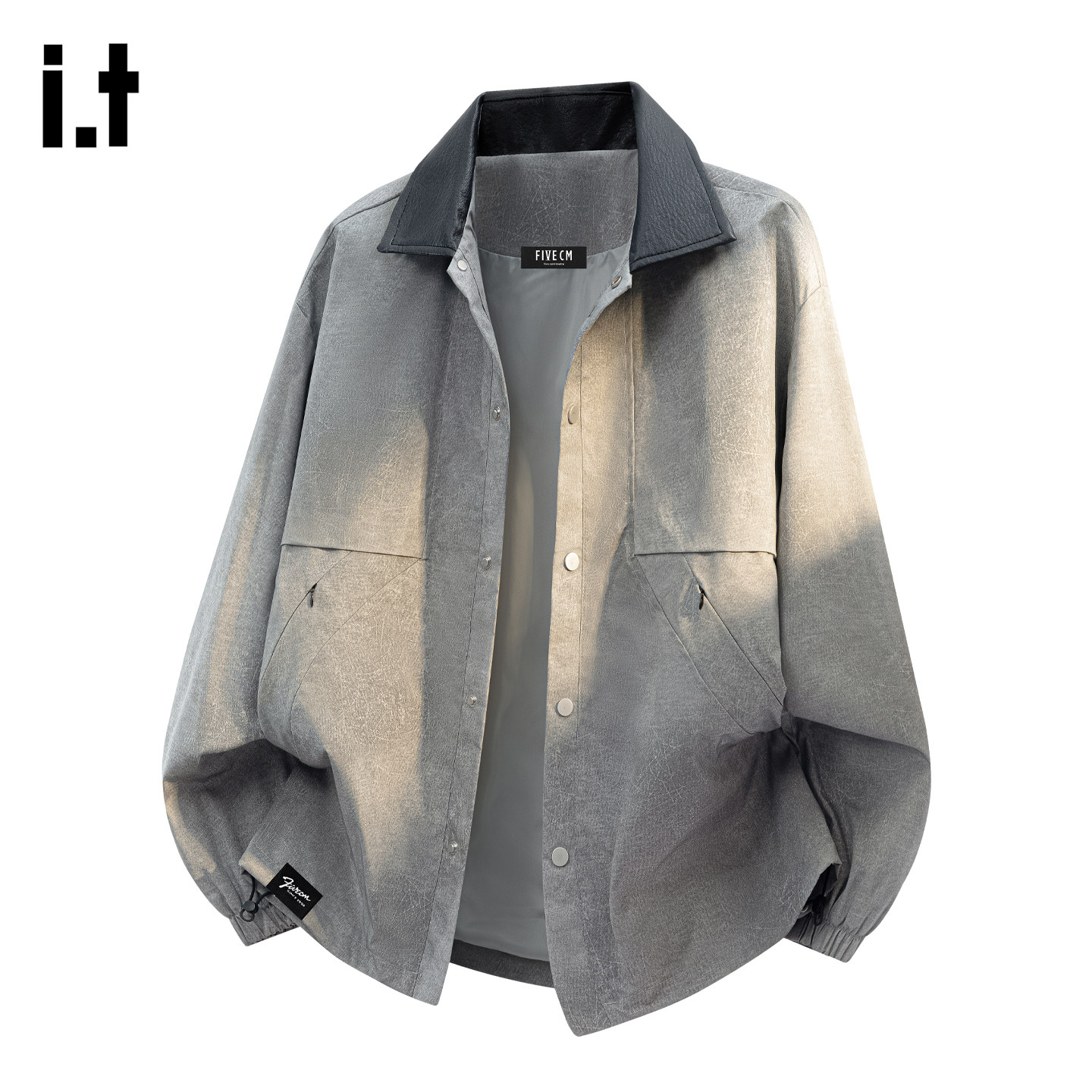 it :5cm/FIVECM春季长袖夹克男士美式复古巴恩风百搭痞帅翻领外套