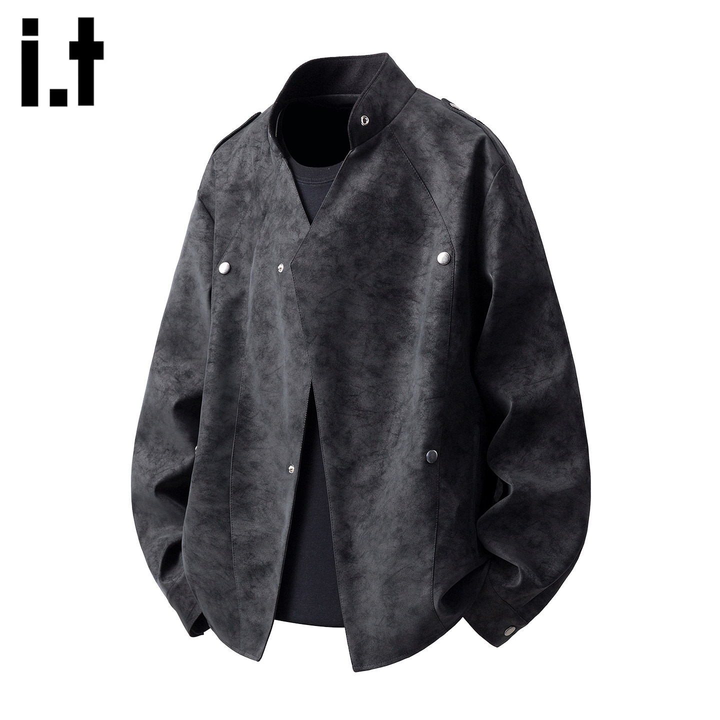 it :5cm/FIVECM官方正品美式扎染皮衣春季男士穿搭高级感痞帅外套