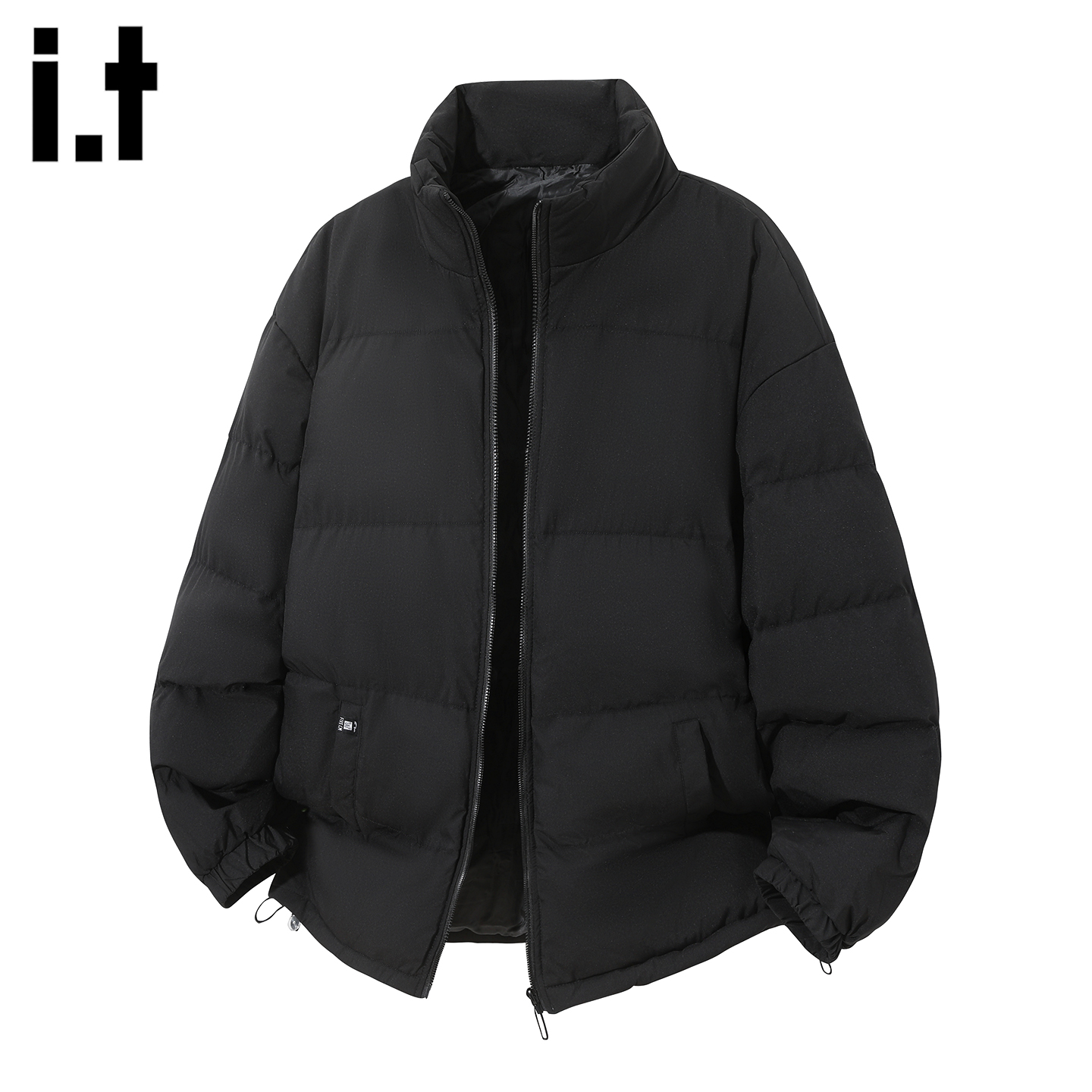 黑色立领棉服男士2025冬季