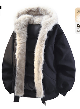 it :5cm/FIVECM座山雕毛领连帽羽绒服男2025冬季加厚保暖鸭绒外套