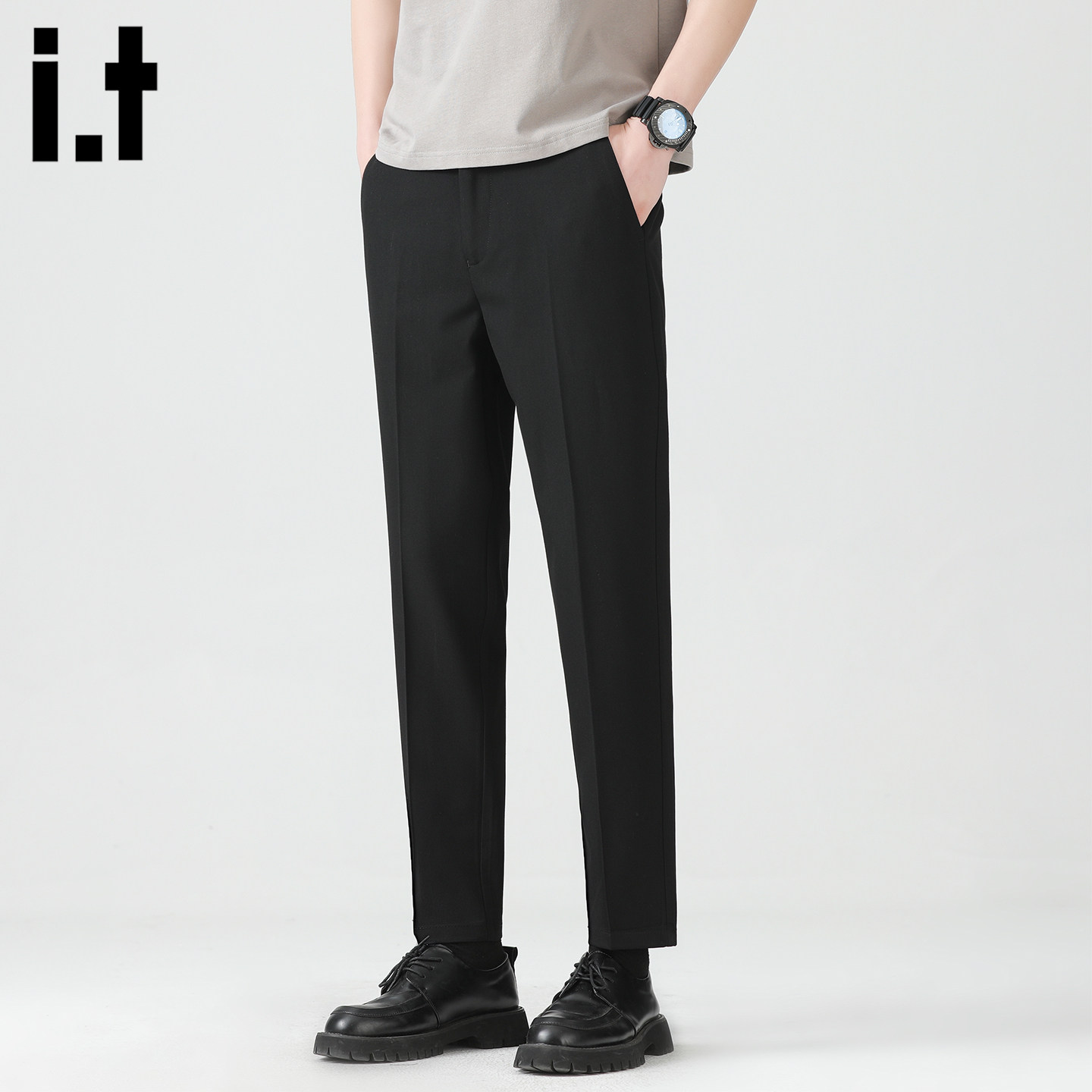 it :5cm/FIVECM垂感商务正装潮流休闲修身小脚夏季薄款西装长裤男