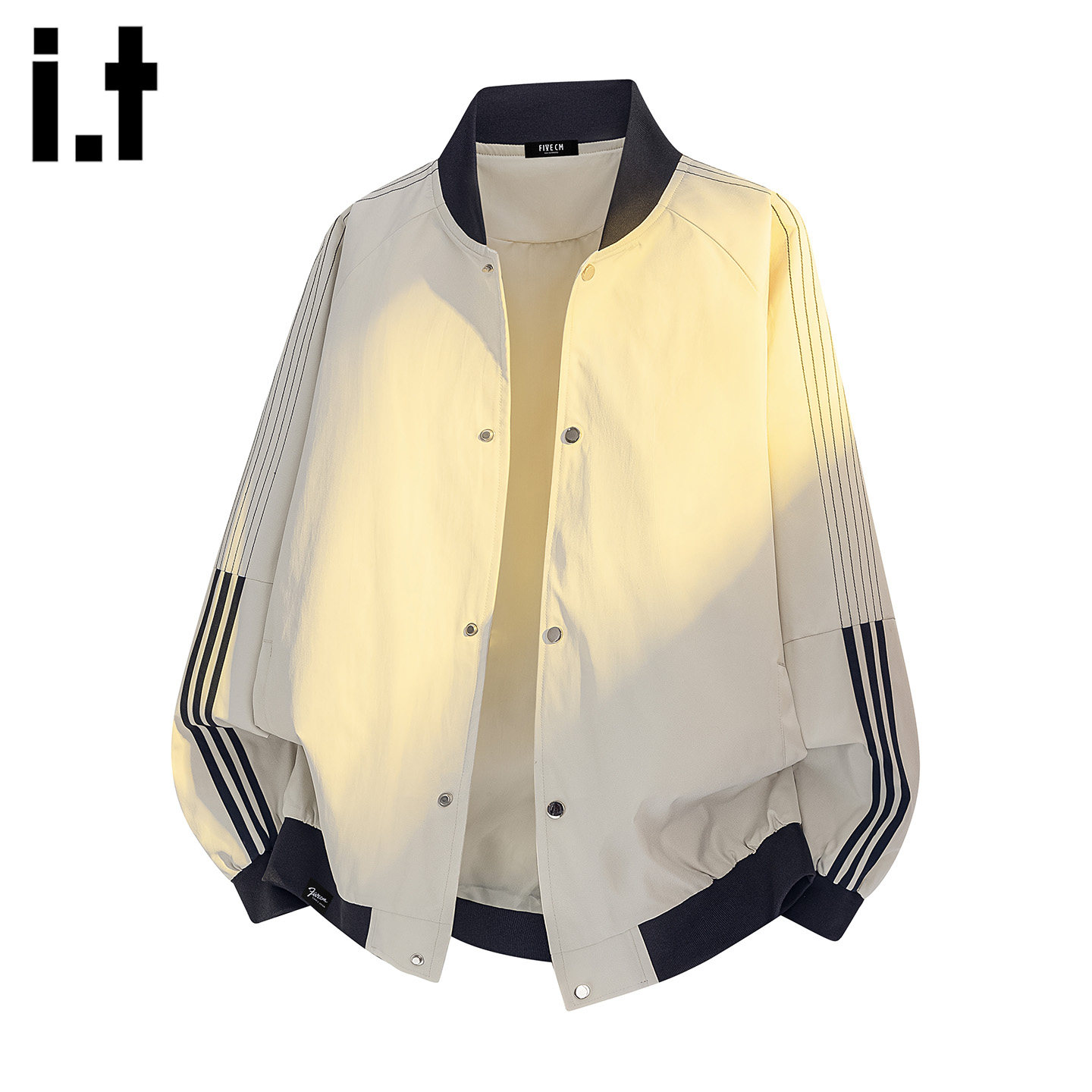 it :5cm/FIVECM美式条纹棒球服外套男款春季潮牌宽松痞帅飞行夹克