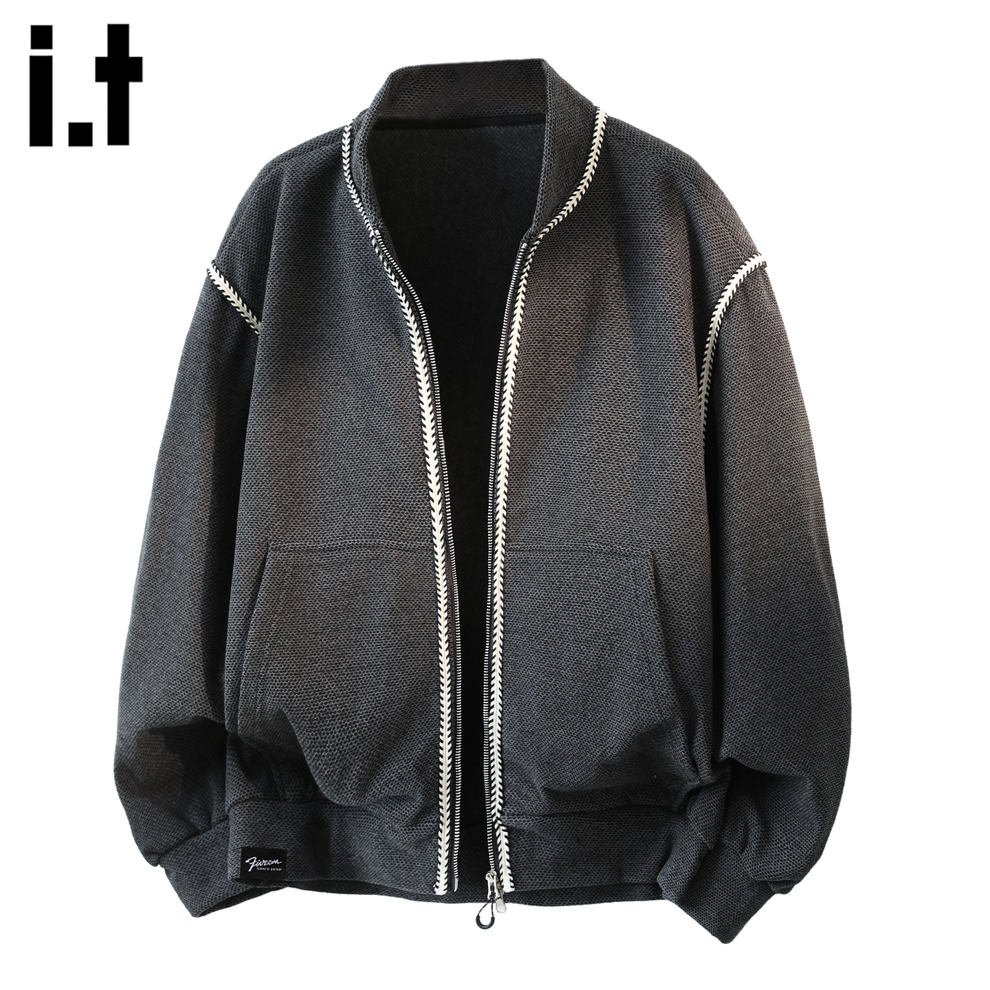 FIVEcm时尚棒球领夹克