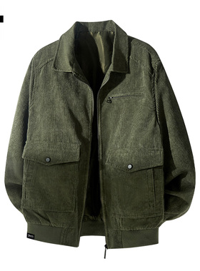 it:5cm/FIVECM绿色翻领尼龙夹克外套男士2025秋冬高级感宽松上衣